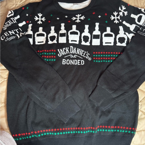 Jack Daniels Bonded Gentleman Jack Knit Holiday Sweater Men's Size L Christmas - Picture 1 of 16